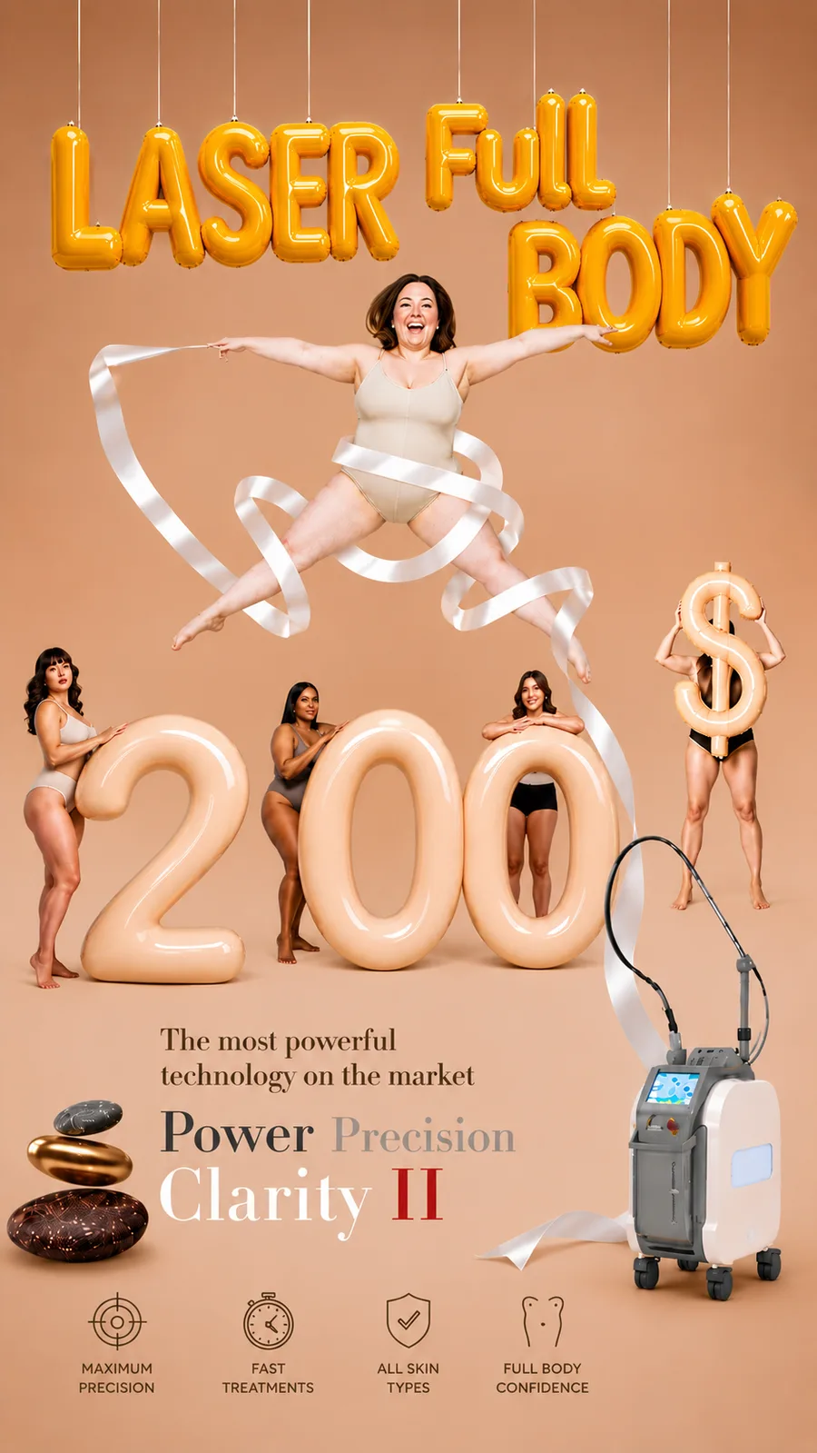 Promotion Laser Full Body — 200$, technologie Clarity II